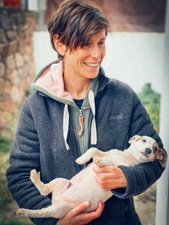 Sandra met hond