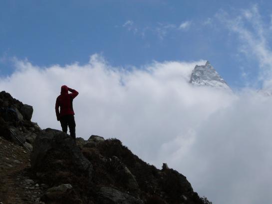 Ellen Wouters tijdens een bergtocht